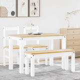 4 Piece Dining Set Panama Solid Wood Pine