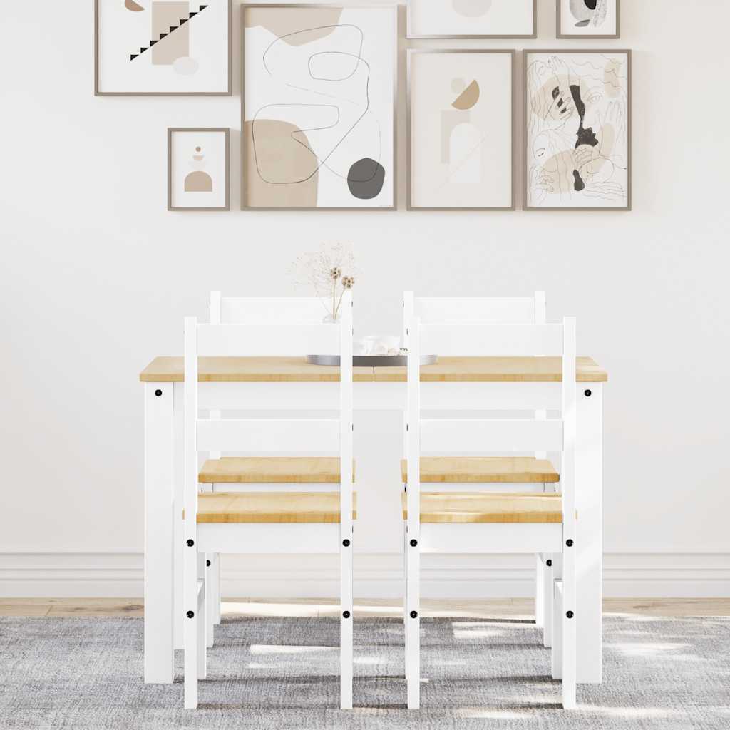 4 Piece Dining Set Panama Solid Wood Pine