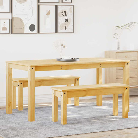 4 Piece Dining Set Panama Solid Wood Pine