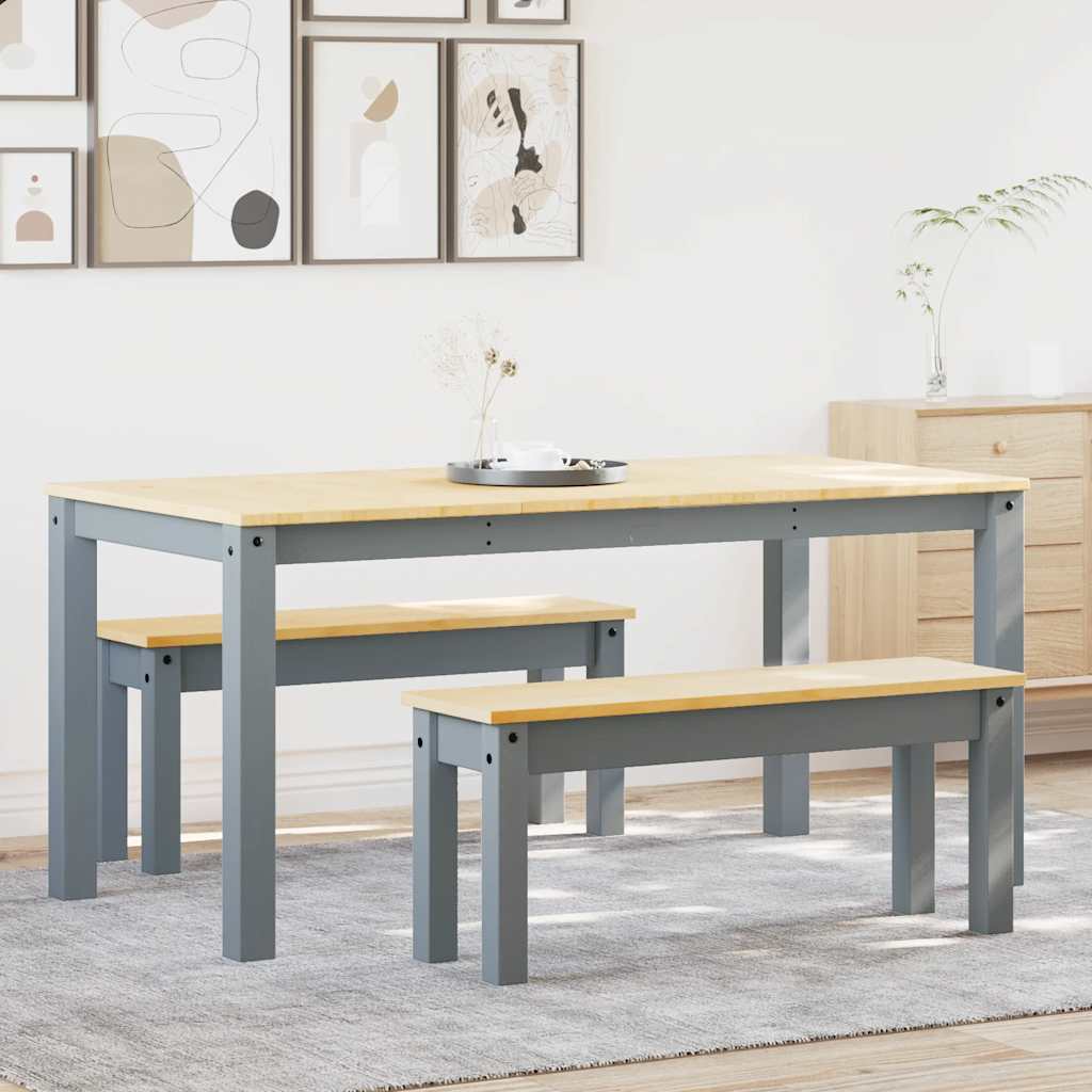 4 Piece Dining Set Panama Solid Wood Pine