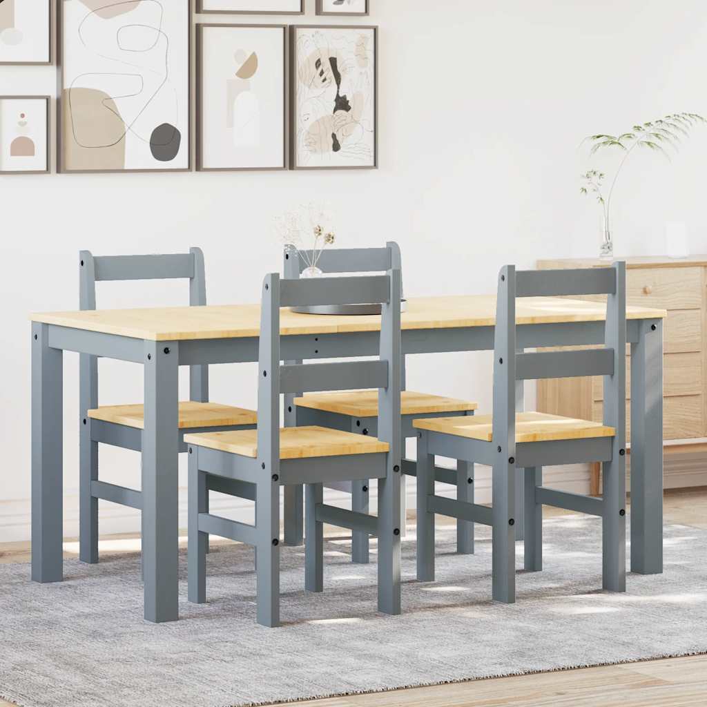 4 Piece Dining Set Panama Solid Wood Pine