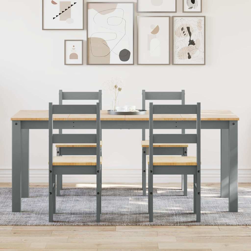 4 Piece Dining Set Panama Solid Wood Pine