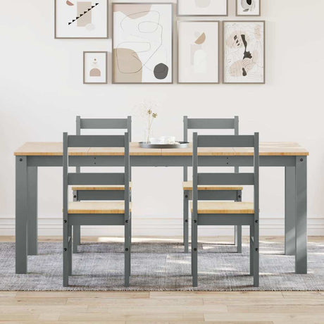 4 Piece Dining Set Panama Solid Wood Pine