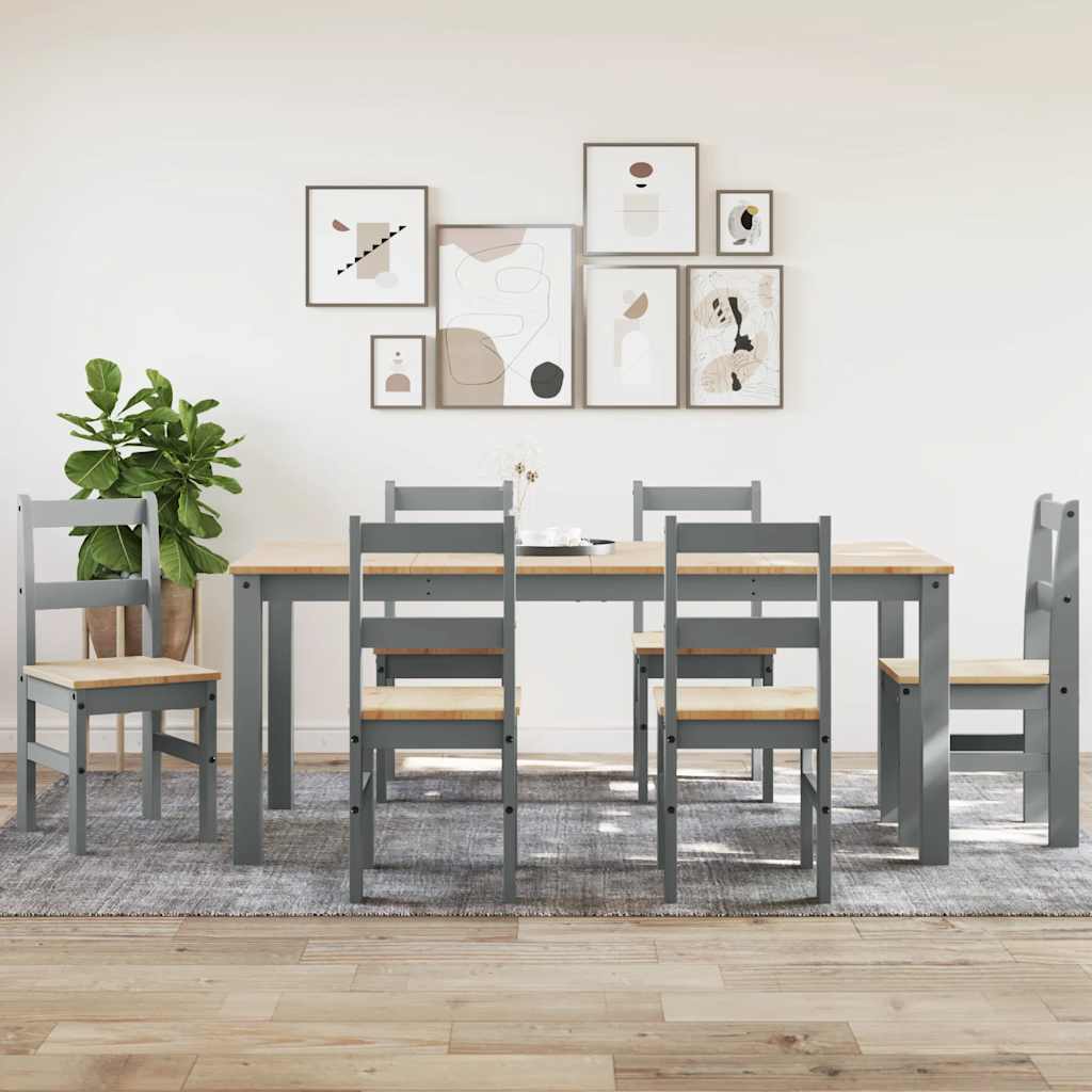 4 Piece Dining Set Panama Solid Wood Pine