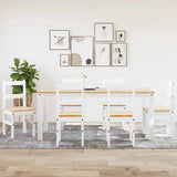 4 Piece Dining Set Panama Solid Wood Pine