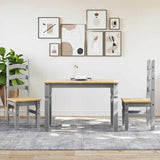 3 Piece Dining Set Panama Solid Wood Pine
