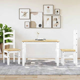 3 Piece Dining Set Panama Solid Wood Pine