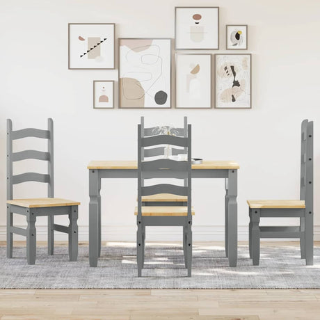 3 Piece Dining Set Panama Solid Wood Pine