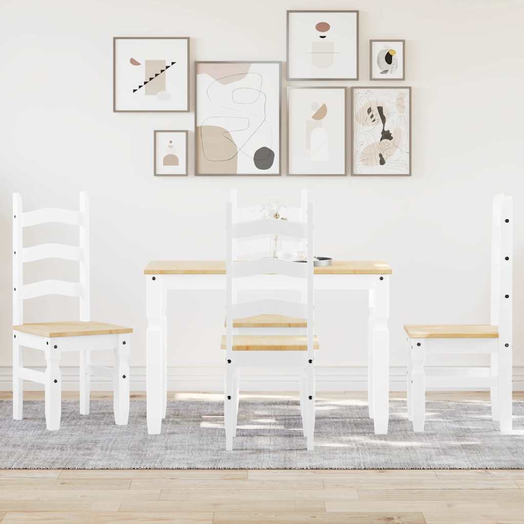 3 Piece Dining Set Panama Solid Wood Pine