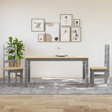 3 Piece Dining Set Panama Solid Wood Pine