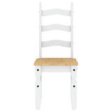 3 Piece Dining Set Panama White Solid Wood Pine