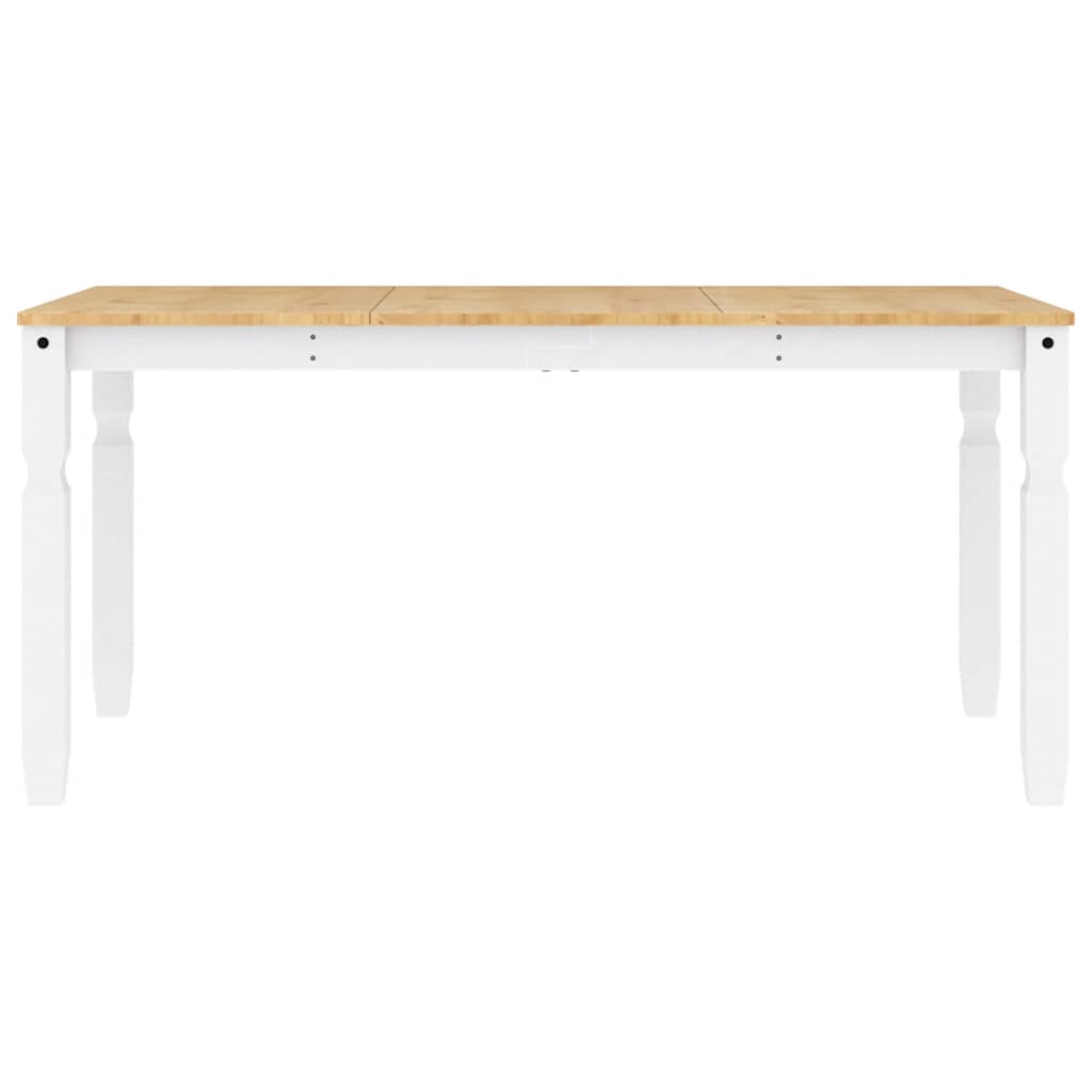 3 Piece Dining Set Panama White Solid Wood Pine