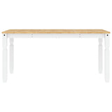 3 Piece Dining Set Panama White Solid Wood Pine