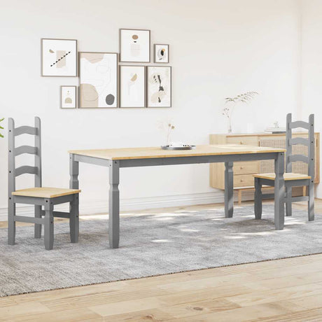 3 Piece Dining Set Panama Solid Wood Pine