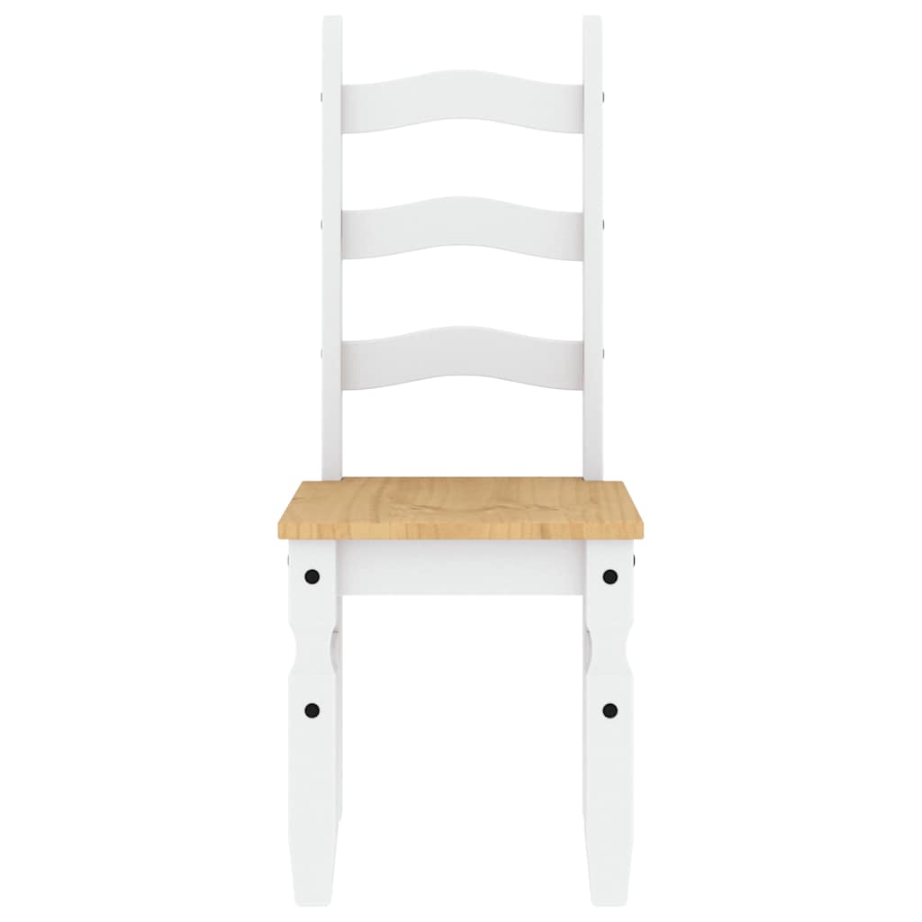 5 Piece Dining Set Panama White Solid Wood Pine