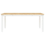 5 Piece Dining Set Panama White Solid Wood Pine
