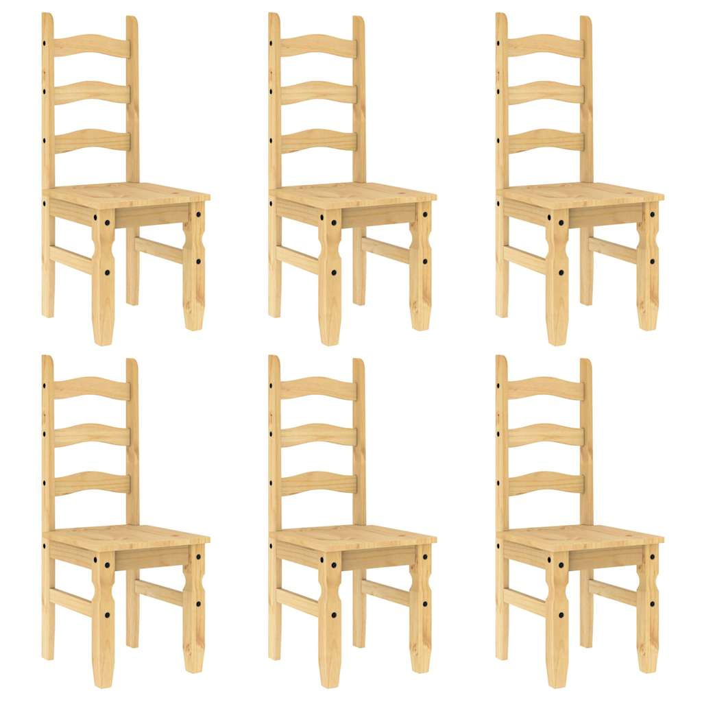 7 Piece Dining Set Panama Solid Wood Pine