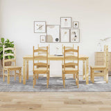 7 Piece Dining Set Panama Solid Wood Pine