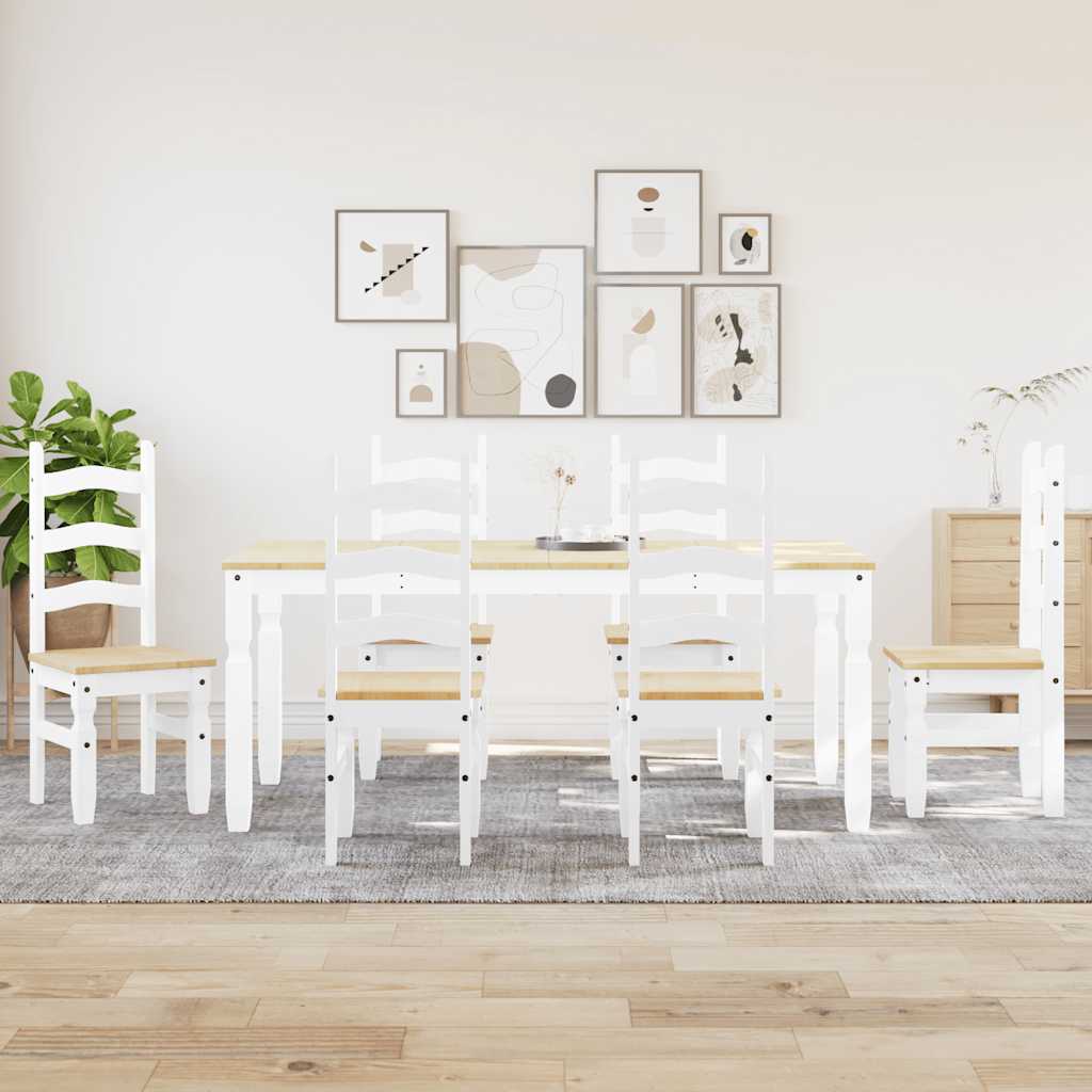 3 Piece Dining Set Panama Solid Wood Pine