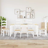 3 Piece Dining Set Panama Solid Wood Pine