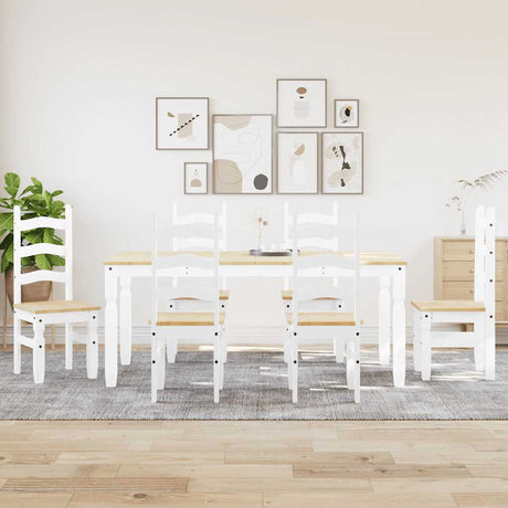 3 Piece Dining Set Panama Solid Wood Pine