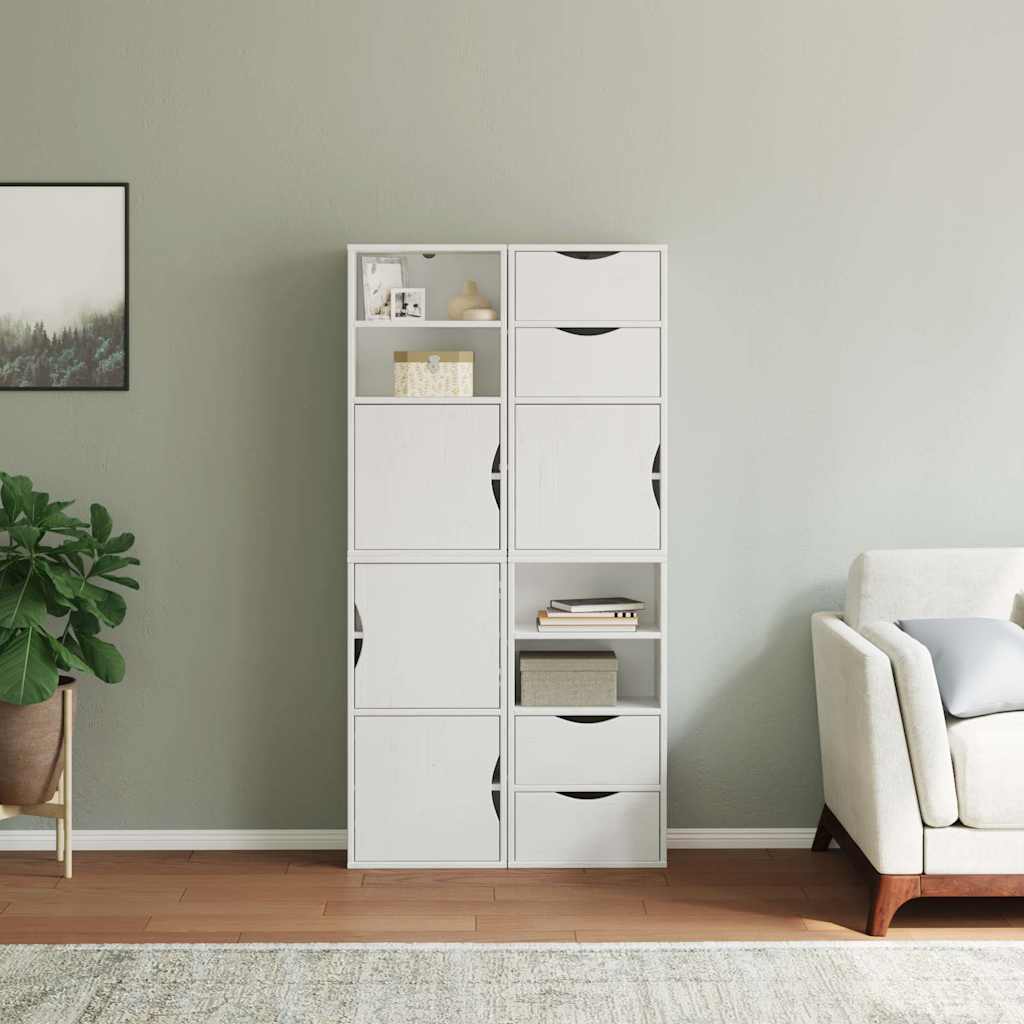 Side Cabinets 4 Pcs &quot;Odda&quot; 40X24X79 Cm Solid Wood Pine