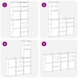 Side Cabinets 4 Pcs &quot;Odda&quot; 40X24X79 Cm Solid Wood Pine