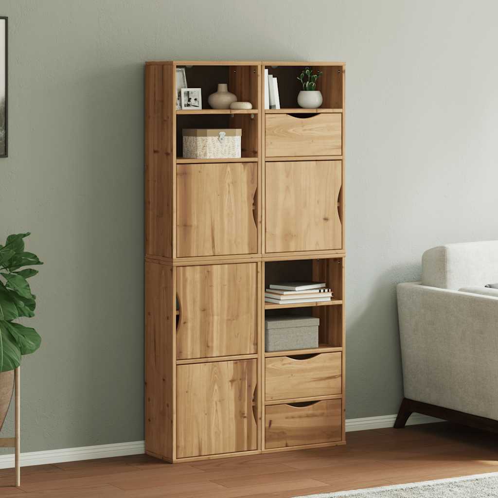 Side Cabinets 4 Pcs &quot;Odda&quot; 40X24X79 Cm Solid Wood Pine