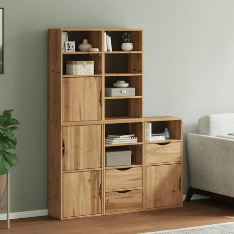Side Cabinets 4 Pcs &quot;Odda&quot; 40X24X79 Cm Solid Wood Pine