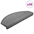 Stair Mats 30 Pcs Dark Grey 65X24X4 Cm