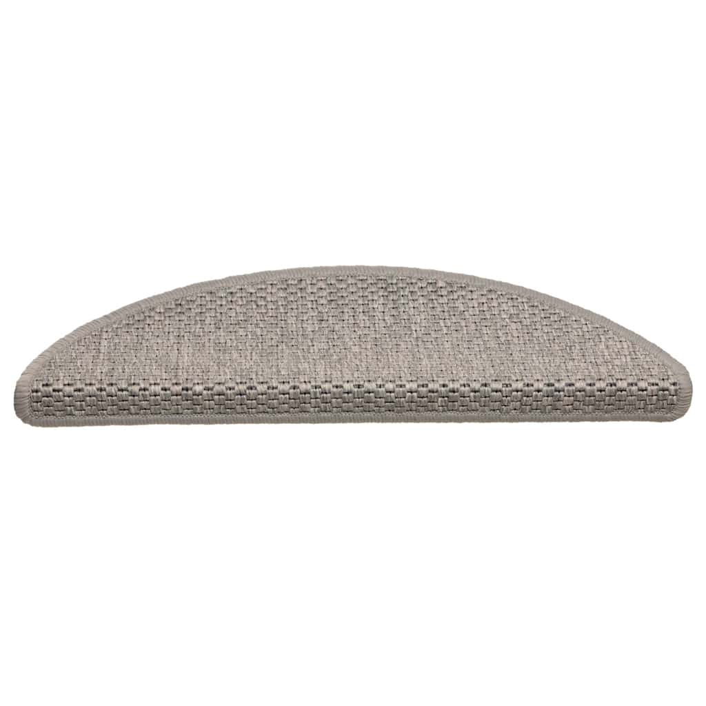 Stair Mats Self-Adhesive Sisal-Look 30 Pcs Silver