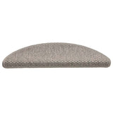Stair Mats Self-Adhesive Sisal-Look 30 Pcs Silver