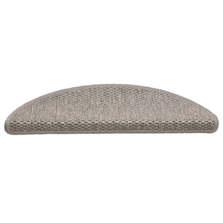 Stair Mats Self-Adhesive Sisal-Look 30 Pcs Silver