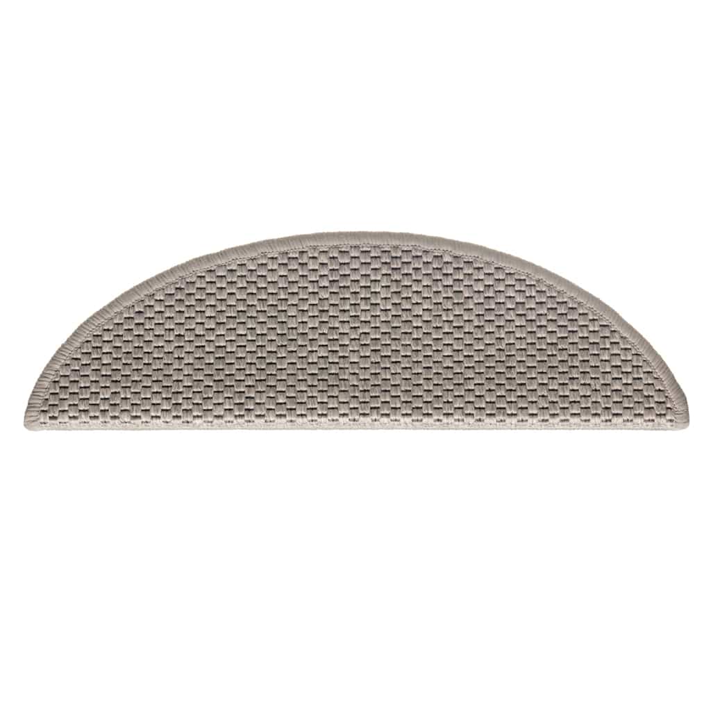 Stair Mats Self-Adhesive Sisal-Look 30 Pcs Silver