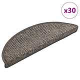 Stair Mats Self-Adhesive Sisal-Look 30 Pcs Brown Beige