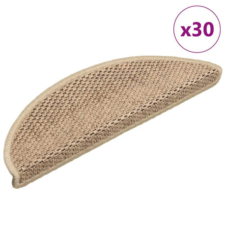 Stair Mats Self-Adhesive Sisal-Look 30 Pcs