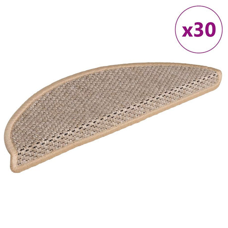 Stair Mats Self-Adhesive Sisal-Look 30 Pcs