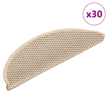 Stair Mats Self-Adhesive Sisal-Look 30 Pcs