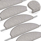 Stair Mats Self-Adhesive Sisal-Look 30 Pcs