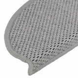 Stair Mats Self-Adhesive Sisal-Look 30 Pcs Silver