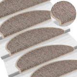 Stair Mats Self-Adhesive Sisal-Look 30 Pcs