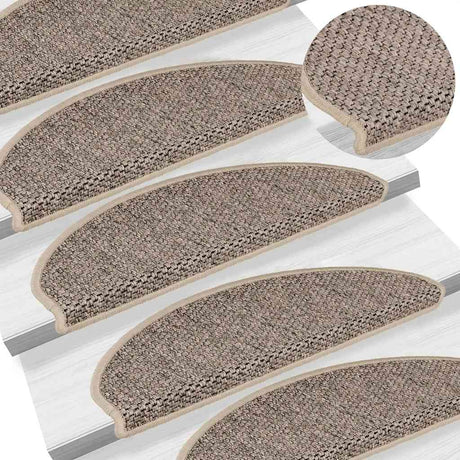 Stair Mats Self-Adhesive Sisal-Look 30 Pcs