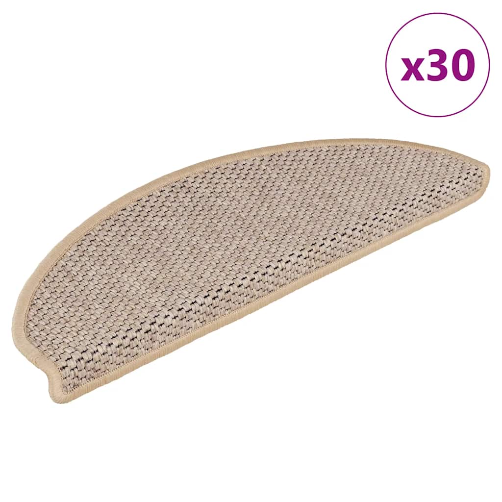 Stair Mats Self-Adhesive Sisal-Look 30 Pcs