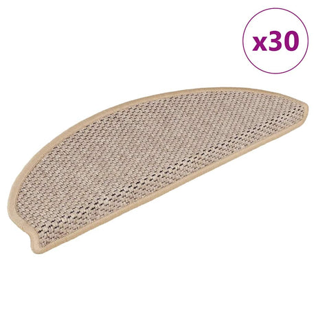 Stair Mats Self-Adhesive Sisal-Look 30 Pcs