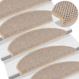 Stair Mats Self-Adhesive Sisal-Look 30 Pcs