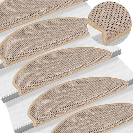 Stair Mats Self-Adhesive Sisal-Look 30 Pcs