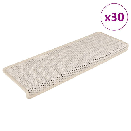 Stair Mats Self-Adhesive Sisal-Look 15 Pcs 65X21X4 Cm Green