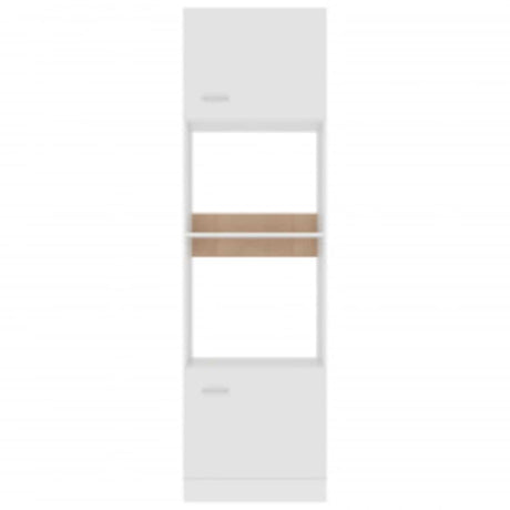 Microwave Cabinet Lyon White 60X57X207 Cm Engineered Wood