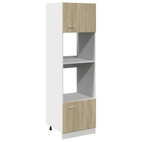 Microwave Cabinet Lyon Sonoma Oak 60X57X207 Cm Engineered Wood