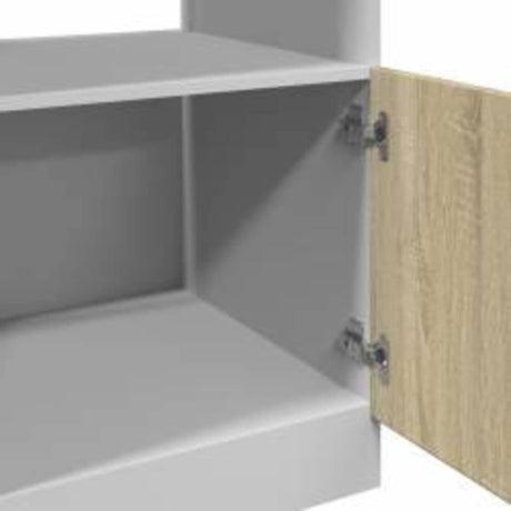 Microwave Cabinet Lyon Sonoma Oak 60X57X207 Cm Engineered Wood